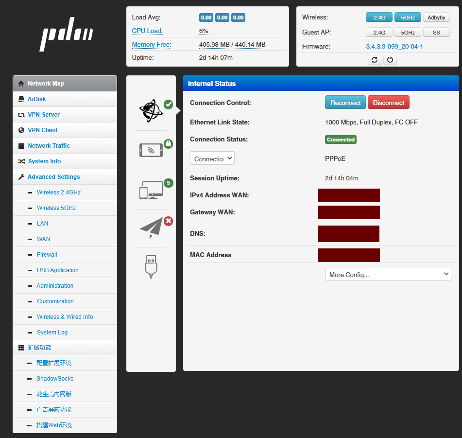 Share ROM Padavan 3.4.39 Router Wifi Newifi 3 D2 AC1200