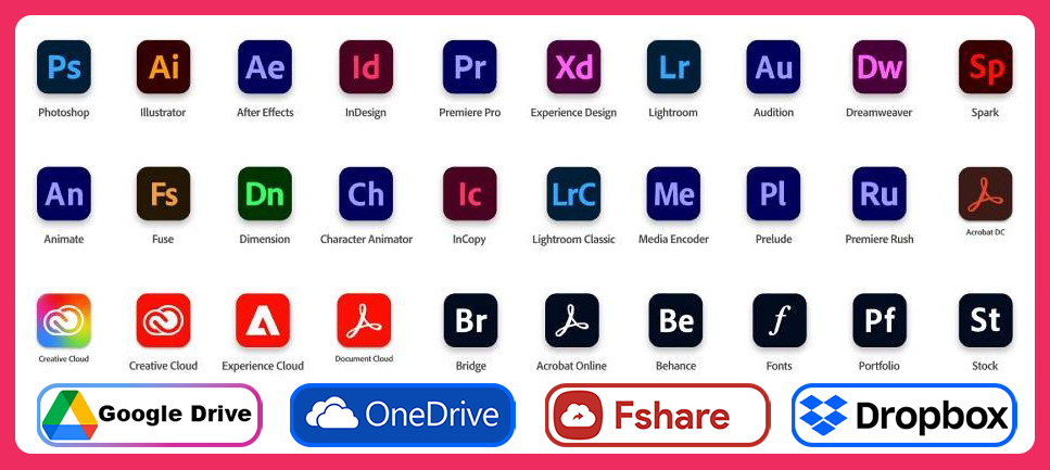 Tổng hợp full link download Adobe CC (Adobe Master Collection - Adobe Creative Cloud)